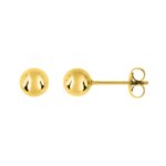 Boucles d’oreilles clous, boule Femme Acier inoxydable doré ROBBEZ MASSON 6 mm