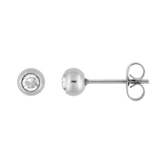 Boucles d’oreilles clous, boule Femme Acier inoxydable ROBBEZ MASSON 5 mm