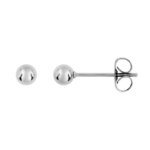 Boucles d’oreilles clous, boule Femme Acier inoxydable ROBBEZ MASSON 4 mm
