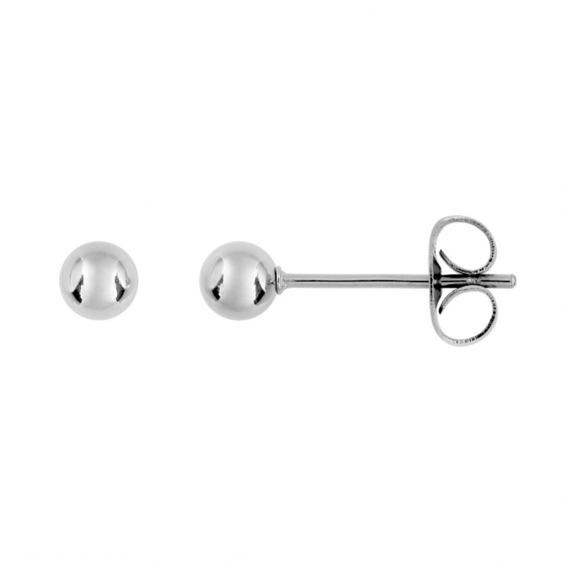 Boucles d’oreilles clous, boule Femme Acier inoxydable ROBBEZ MASSON 4 mm