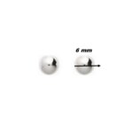 Boucles d’oreilles clous Femme boule 6 mm Argent 925/1000 ROBBEZ MASSON, diamètre