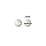Boucles d’oreilles clous Femme boule 7 mm Argent 925/1000 ROBBEZ MASSON, diamètre