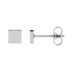 Boucles d’oreilles clous carrées Femme Acier inoxydable ROBBEZ MASSON