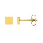 Boucles d’oreilles clous carré Femme Acier inoxydable doré ROBBEZ MASSON