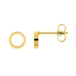 Boucles d’oreilles clous Cercle Femme Acier inoxydable doré ROBBEZ MASSON