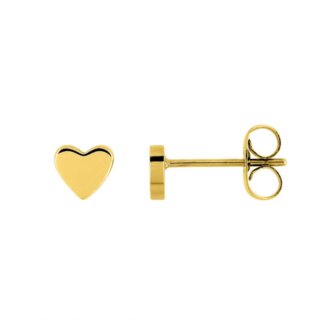 Boucles d’oreilles clous Cœur Femme Acier inoxydable doré ROBBEZ MASSON
