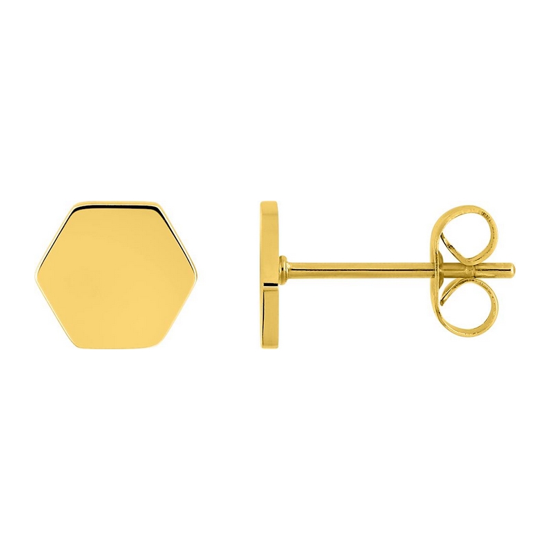 Boucles d’oreilles clous Femme Acier inoxydable doré ROBBEZ MASSON