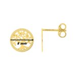 Boucles d’oreilles clous Femme Arbre de vie Or jaune 750/1000 ROBBEZ MASSON, diamètre