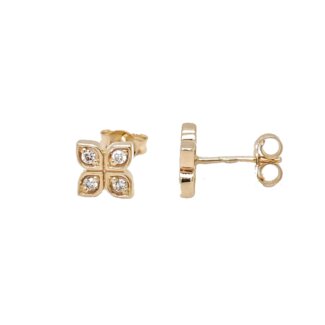 Boucles d’oreilles clous Femme Or jaune 750/1000 et Diamants ROBBEZ MASSON