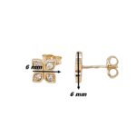 Boucles d’oreilles clous Femme Or jaune 750/1000 et DiamantsROBBEZ MASSON, dimensions