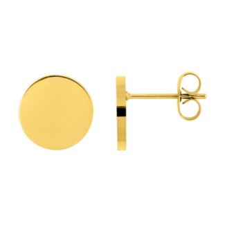 Boucles d’oreilles clous Rond Femme Acier inoxydable doré ROBBEZ MASSON