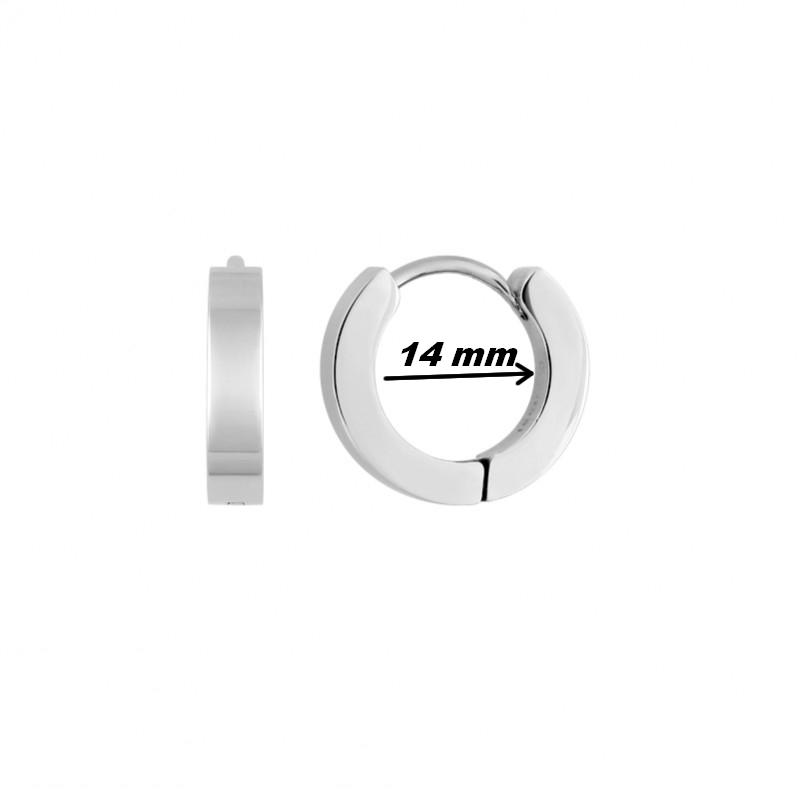 Boucles d’oreilles créoles Acier inoxydable ROBBEZ MASSON, diamètre