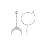 Boucles d’oreilles créoles, croissant de lune Femme Acier inoxydable ROBBEZ MASSON