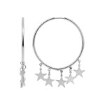 Boucles d’oreilles créoles Etoiles Femme Acier inoxydable ROBBEZ MASSON