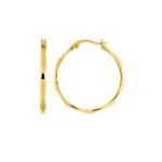 Boucles d’oreilles créoles ondulées Femme Acier inoxydable doré ROBBEZ MASSON