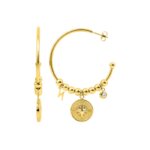 Boucles d’oreilles demi créoles Femme Acier inoxydable doré ROBBEZ MASSON