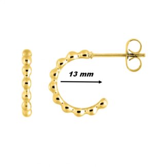 Boucles d’oreilles demi créoles Femme Acier inoxydable doré ROBBEZ MASSON, diamètre
