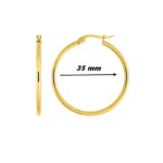 Boucles d’oreilles créoles Femme Acier inoxydable doré ROBBEZ MASSON, diamètre