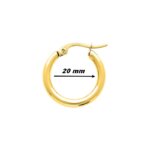 Boucles d’oreilles créoles Femme Acier inoxydable doré ROBBEZ MASSON, diamètre