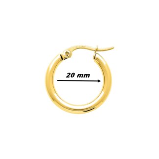 Boucles d’oreilles créoles Femme Acier inoxydable doré ROBBEZ MASSON, diamètre