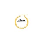 Boucles d’oreilles créoles Femme Acier inoxydable doré ROBBEZ MASSON, diamètre