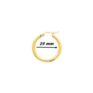 Boucles d’oreilles créoles Femme Acier inoxydable doré ROBBEZ MASSON, diamètre