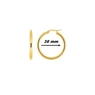Boucles d’oreilles créoles Femme Acier inoxydable doré ROBBEZ MASSON, diamètre