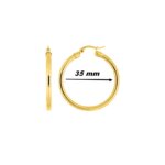 Boucles d’oreilles créoles Femme Acier inoxydable doré ROBBEZ MASSON, diamètre