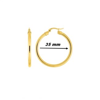 Boucles d’oreilles créoles Femme Acier inoxydable doré ROBBEZ MASSON, diamètre