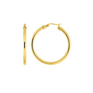 Boucles d’oreilles créoles Femme Acier inoxydable doré ROBBEZ MASSON