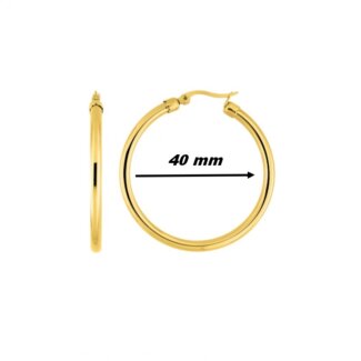 Boucles d’oreilles créoles Femme Acier inoxydable doré ROBBEZ MASSON, diamètre