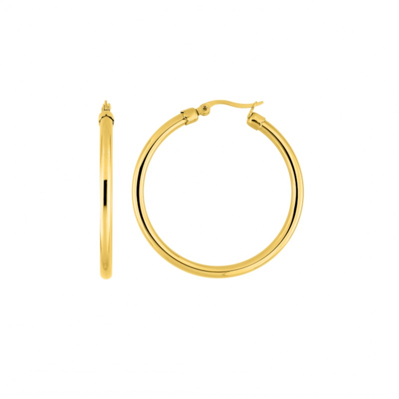 Boucles d’oreilles créoles Femme Acier inoxydable doré ROBBEZ MASSON