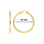Boucles d’oreilles créoles Femme Acier inoxydable doré ROBBEZ MASSON, diamètre