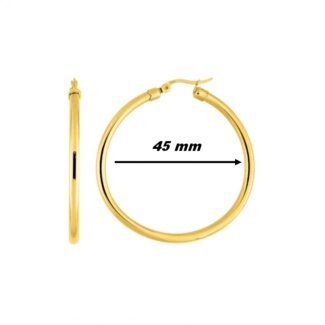 Boucles d’oreilles créoles Femme Acier inoxydable doré ROBBEZ MASSON, diamètre