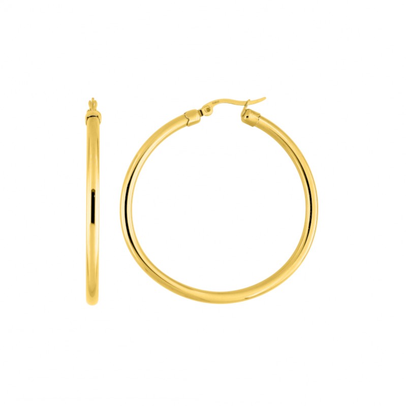 Boucles d’oreilles créoles Femme Acier inoxydable doré ROBBEZ MASSON