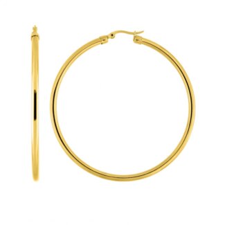 Boucles d’oreilles créoles Femme Acier inoxydable doré ROBBEZ MASSON