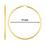 Boucles d’oreilles créoles Femme Acier inoxydable doré ROBBEZ MASSON, diamètre