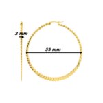 Boucles d’oreilles créoles Femme Acier inoxydable doré ROBBEZ MASSON, dimensions