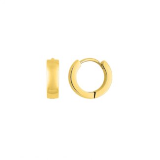 Boucles d’oreilles créoles larges Femme Acier inoxydable doré ROBBEZ MASSON