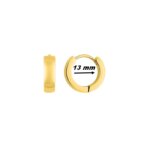 Boucles d’oreilles créoles larges Femme Acier inoxydable doré ROBBEZ MASSON, diamètre