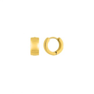 Boucles d’oreilles créoles larges Femme Acier inoxydable doré ROBBEZ MASSON