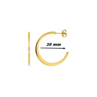 Boucles d’oreilles demi créoles Femme Acier inoxydable doré ROBBEZ MASSON, diamètre