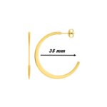 Boucles d’oreilles demi créoles Femme Acier inoxydable doré ROBBEZ MASSON, diamètre