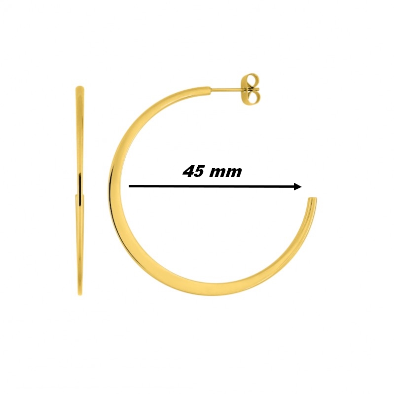 boucles-oreilles-creoles-femme-acier-inoxydable-doré-robbez-masson-435372-diametre Boucles d’oreilles demi créoles Femme Acier inoxydable doré ROBBEZ MASSON, diamètre