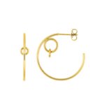 Boucles d’oreilles demi créoles Femme Acier inoxydable doré ROBBEZ MASSON