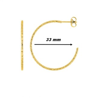 Boucles d’oreilles demi créoles Femme Acier inoxydable doré ROBBEZ MASSON, diamètre