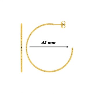 Boucles d’oreilles demi créoles Femme Acier inoxydable doré ROBBEZ MASSON, diamètre