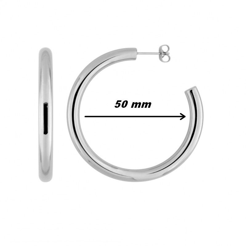 boucles-oreilles-creoles-femme-acier-inoxydable-femme-robbez-masson-435363-diametre Boucles d’oreilles demi créoles Femme Acier inoxydable ROBBEZ MASSON, diamètre