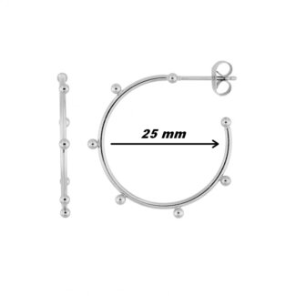 Boucles d’oreilles demi créoles Femme Acier inoxydable ROBBEZ MASSON, diamètre