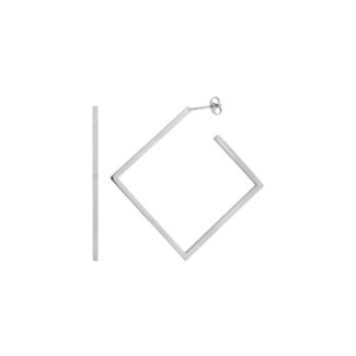 Boucles d’oreilles créoles carrées Femme Acier inoxydable ROBBEZ MASSON